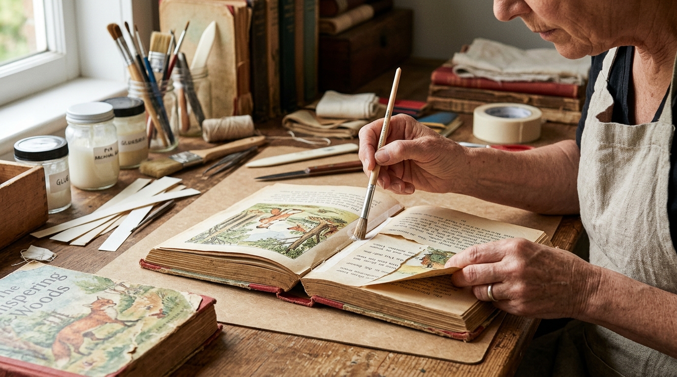 Illustration for blog section about: Yıpranmış Çocuk Kitaplarını Yenileme, image 2